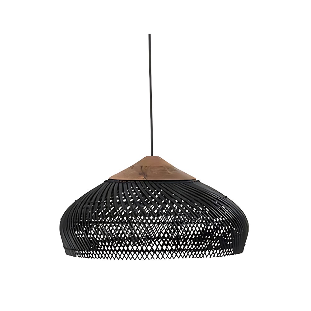 Retro Boheemse hanglamp van rotan HL3389