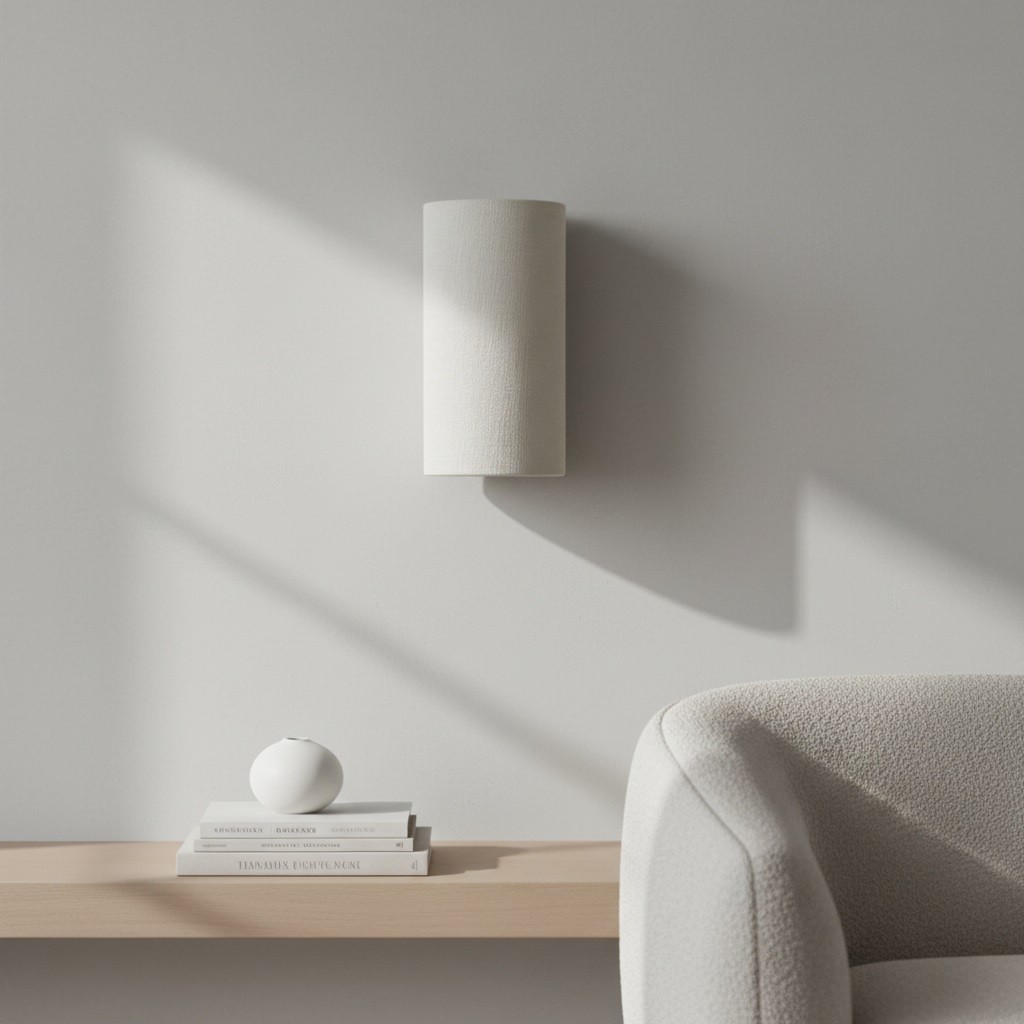 Linbron linnen wandlamp met natuurlijke stoffen kap, moderne wandlamp voor de slaapkamer HL2283