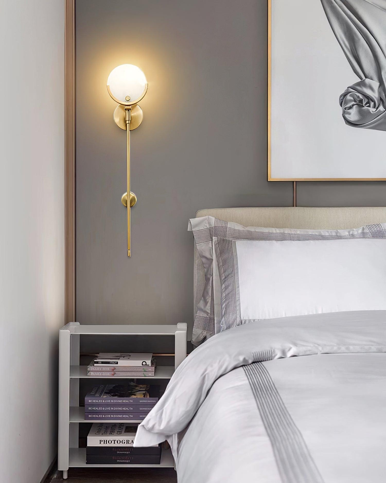 Ava messing alabaster wandlamp HL2941