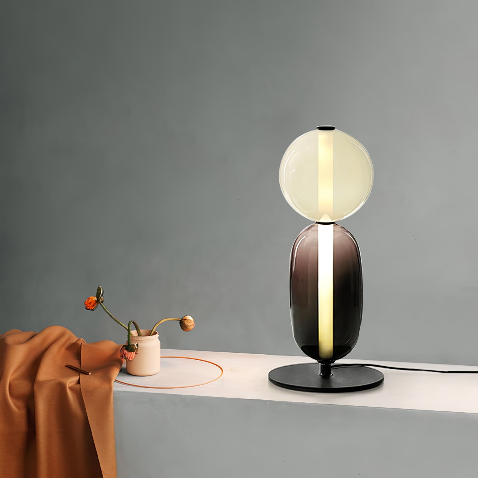 Nordic Minimalistische Creatieve Luxe Kalebas Glazen Tafellamp HL408