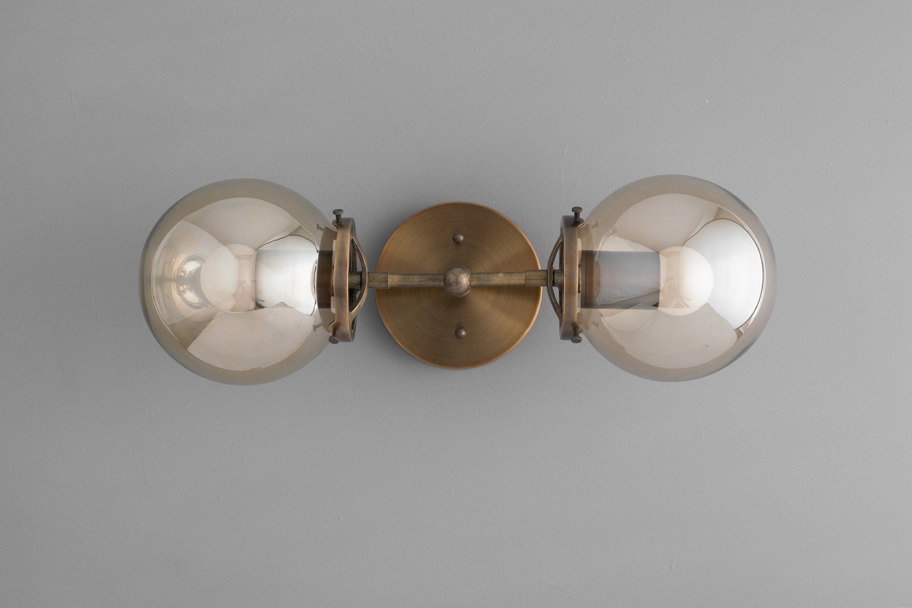 Lumio Globe Dubbele Globe Badkamer Wandlamp - Rustieke Boerderij Badkamer Wandlamp HL1698