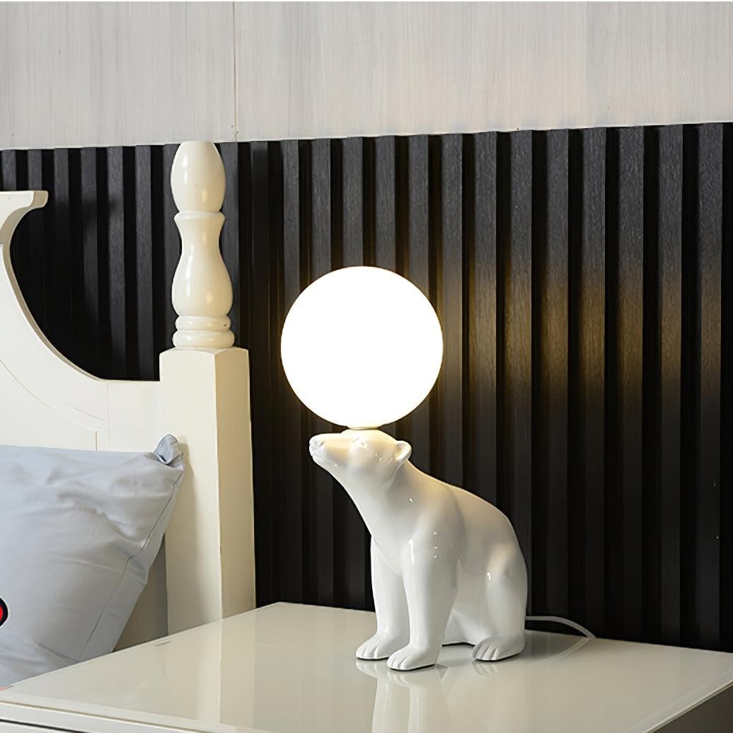 Creatieve witte tafellamp met dierenbeervorm HL124