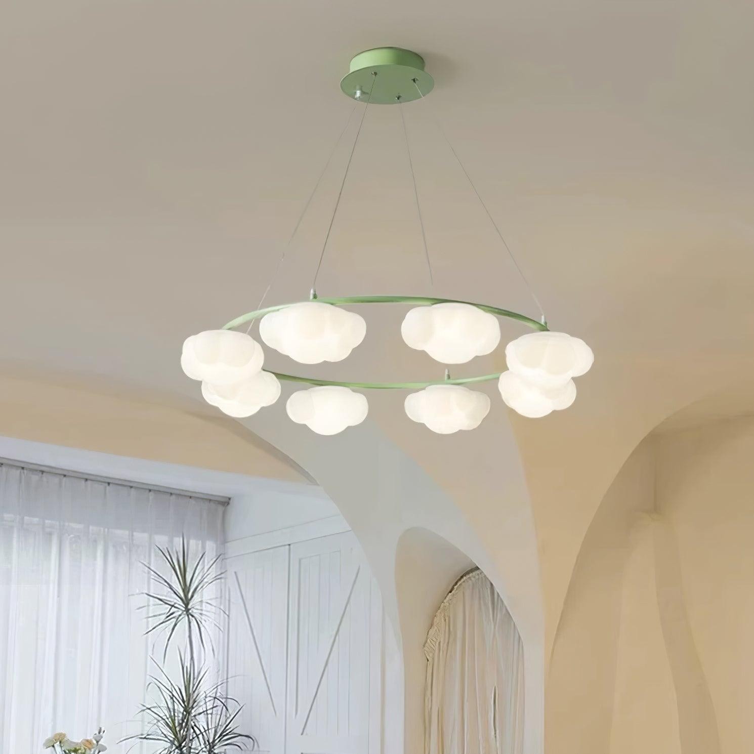 Crèmekleurige stijl creatieve persoonlijkheid wolken kroonluchter HL893