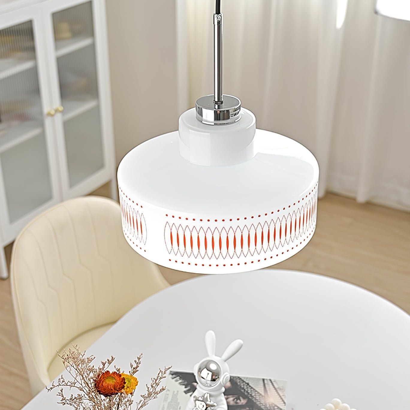 Moderne glazen hanglamp in de vorm van een kalebas HL354