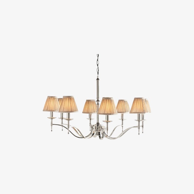 Tela Tijdloze Klassieke Elegante Stanford Kroonluchter met Meerdere Armen - Metalen Stoffen Verlichting voor Woonkamer HL2009