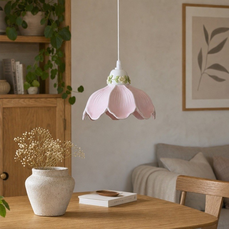 Cazelle bloemenhanglamp - Romantische verlichting voor de slaapkamer HL3592