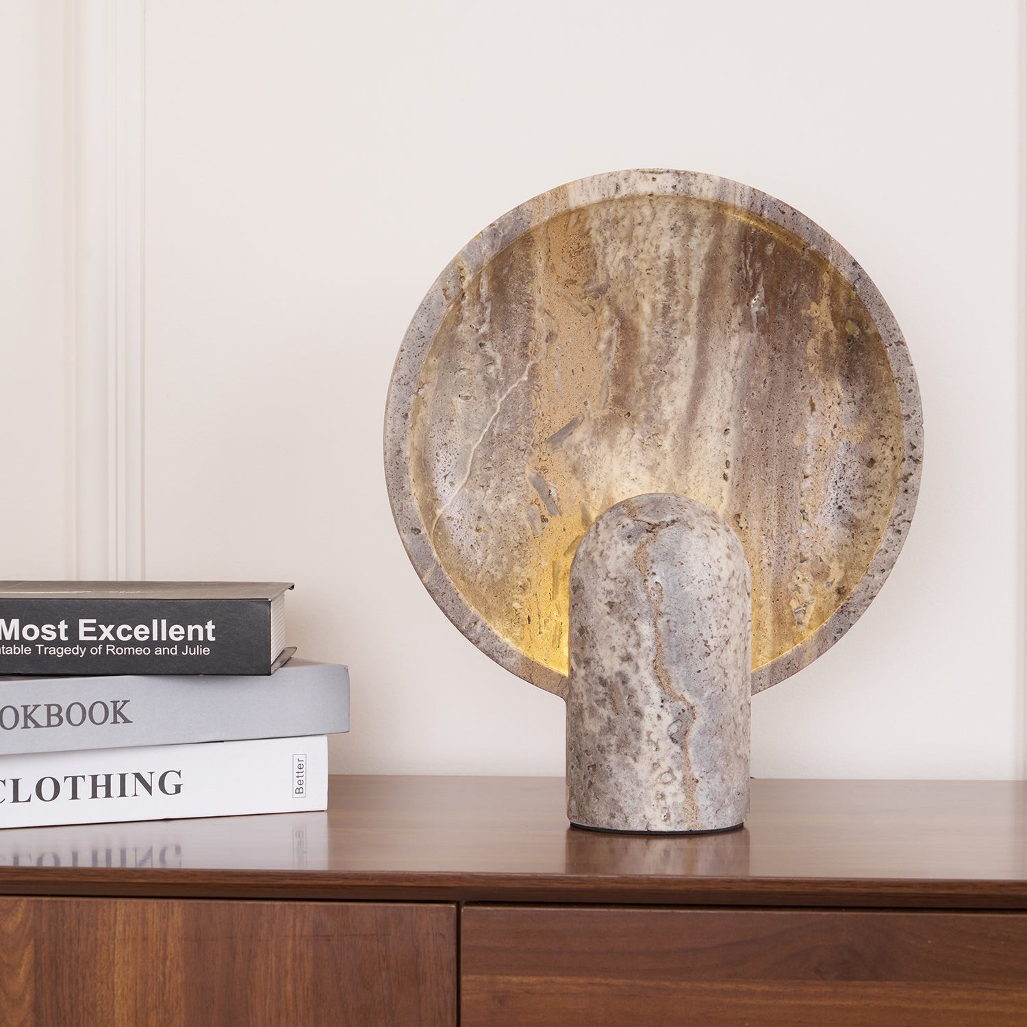 Wabi-sabi stijl Eclipse stenen tafellamp HL985