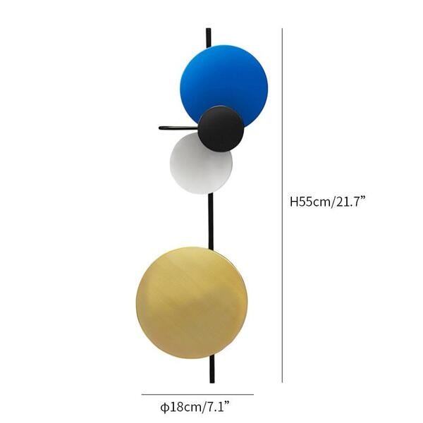 Moderne Kleurrijke Ronde PLANET Wandlamp