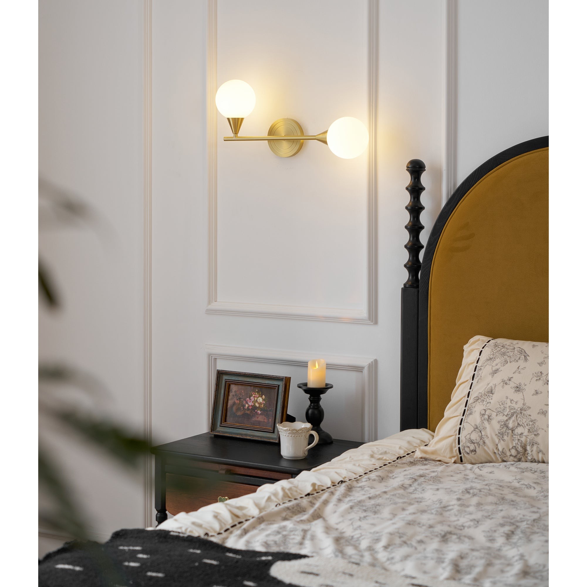 Holten messing wandlamp met arm HL2962