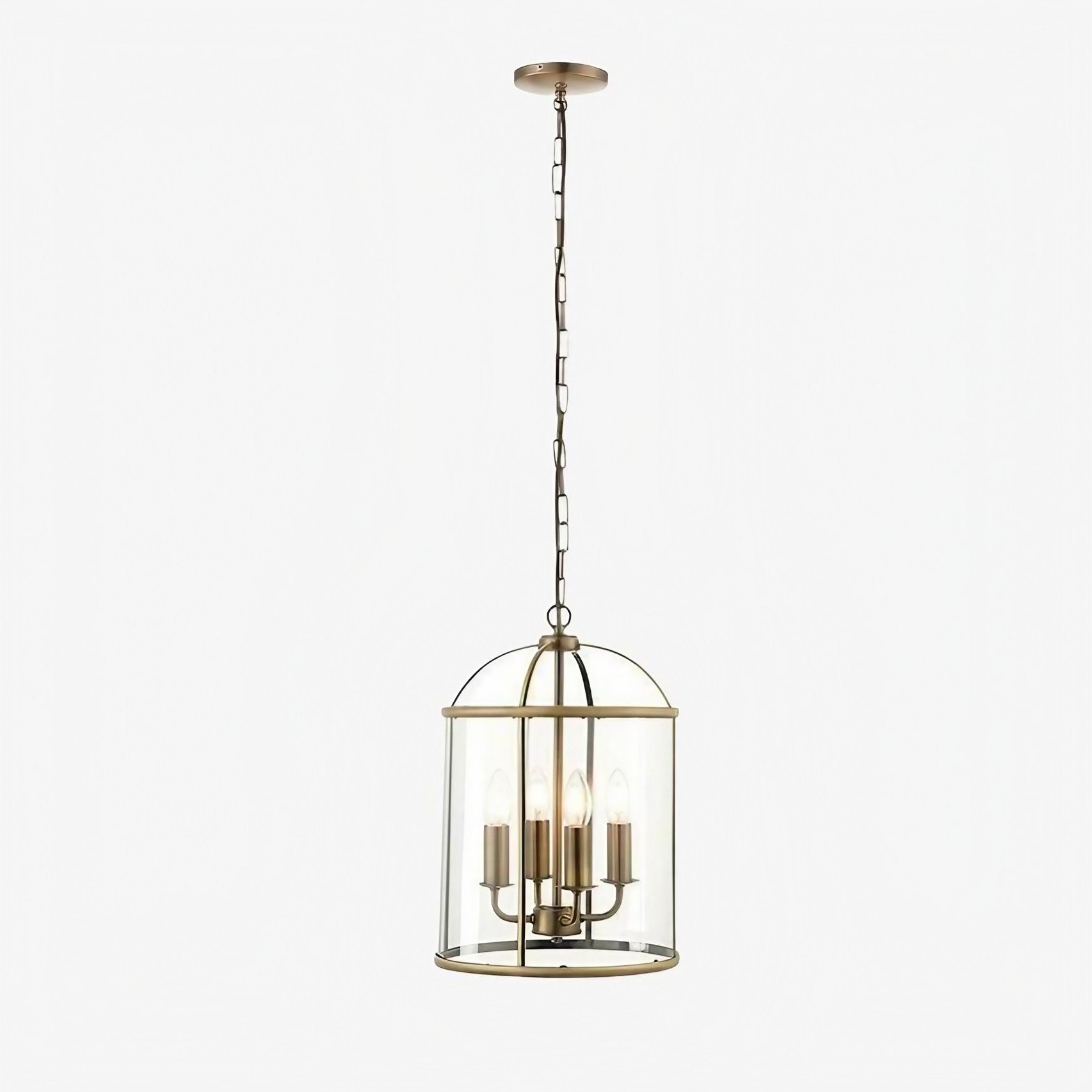 Luxvana klokvormige glazen hanglamp - Industriële metalen lantaarnvormige armatuur voor de keuken HL2060