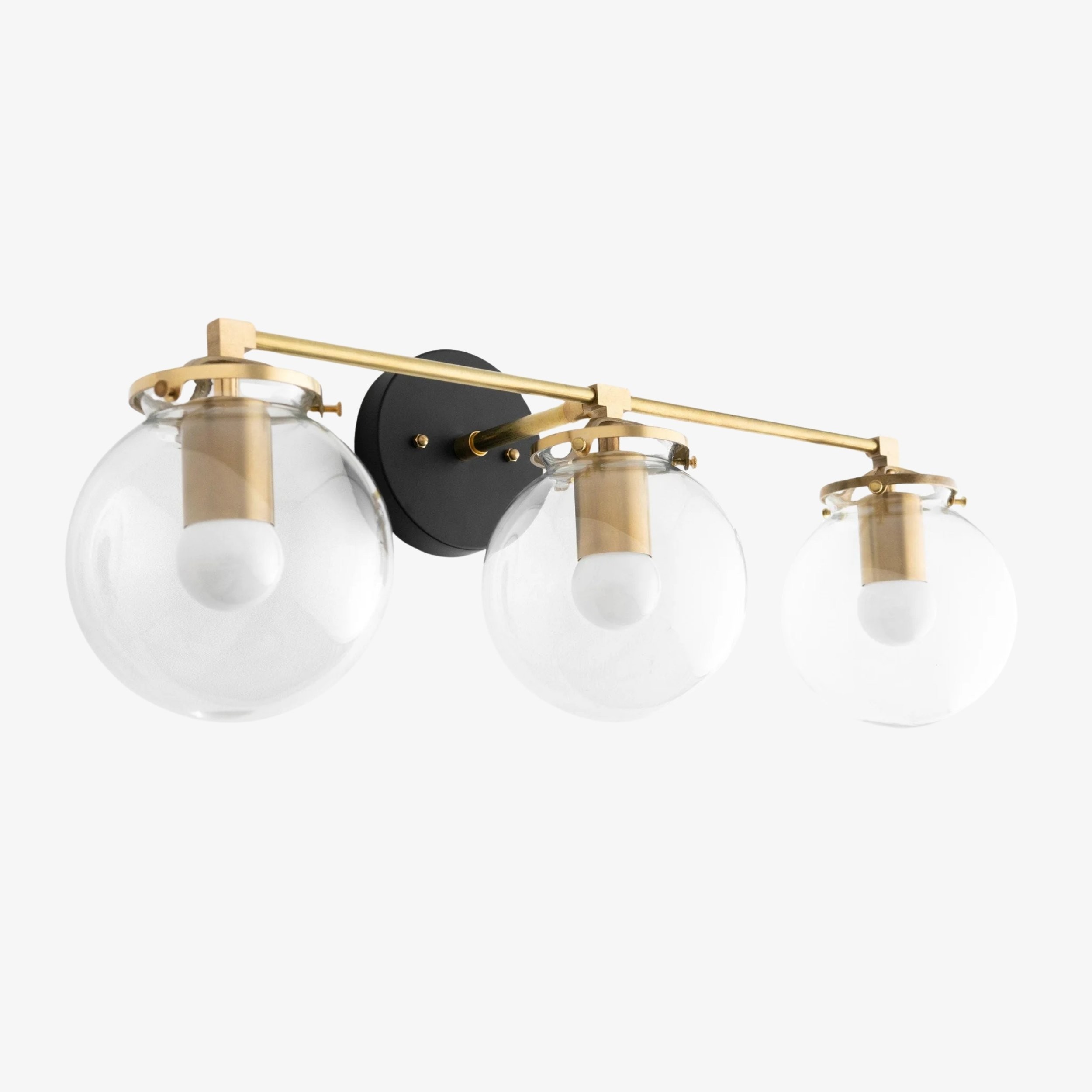 Glorica Glass 3 Shade Globe Vanity Light - Zachte badkamerlamp HL1691