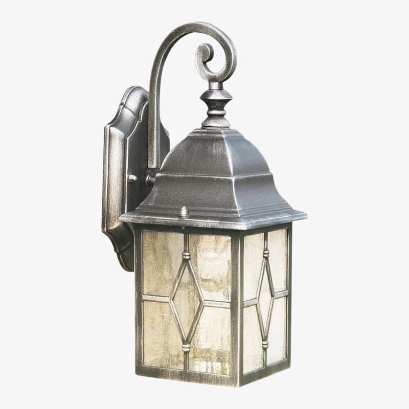 Frostine Traditionele Buitenwandlamp - Loodgieter van gebrandschilderd waterglas voor veranda- en terrasverlichting HL2168