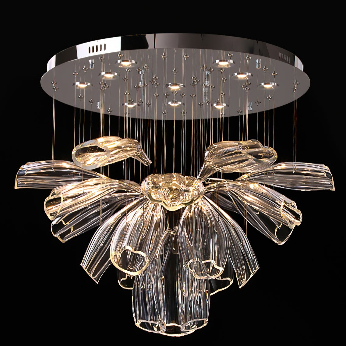 Glazen Lotus Kroonluchter HL1143