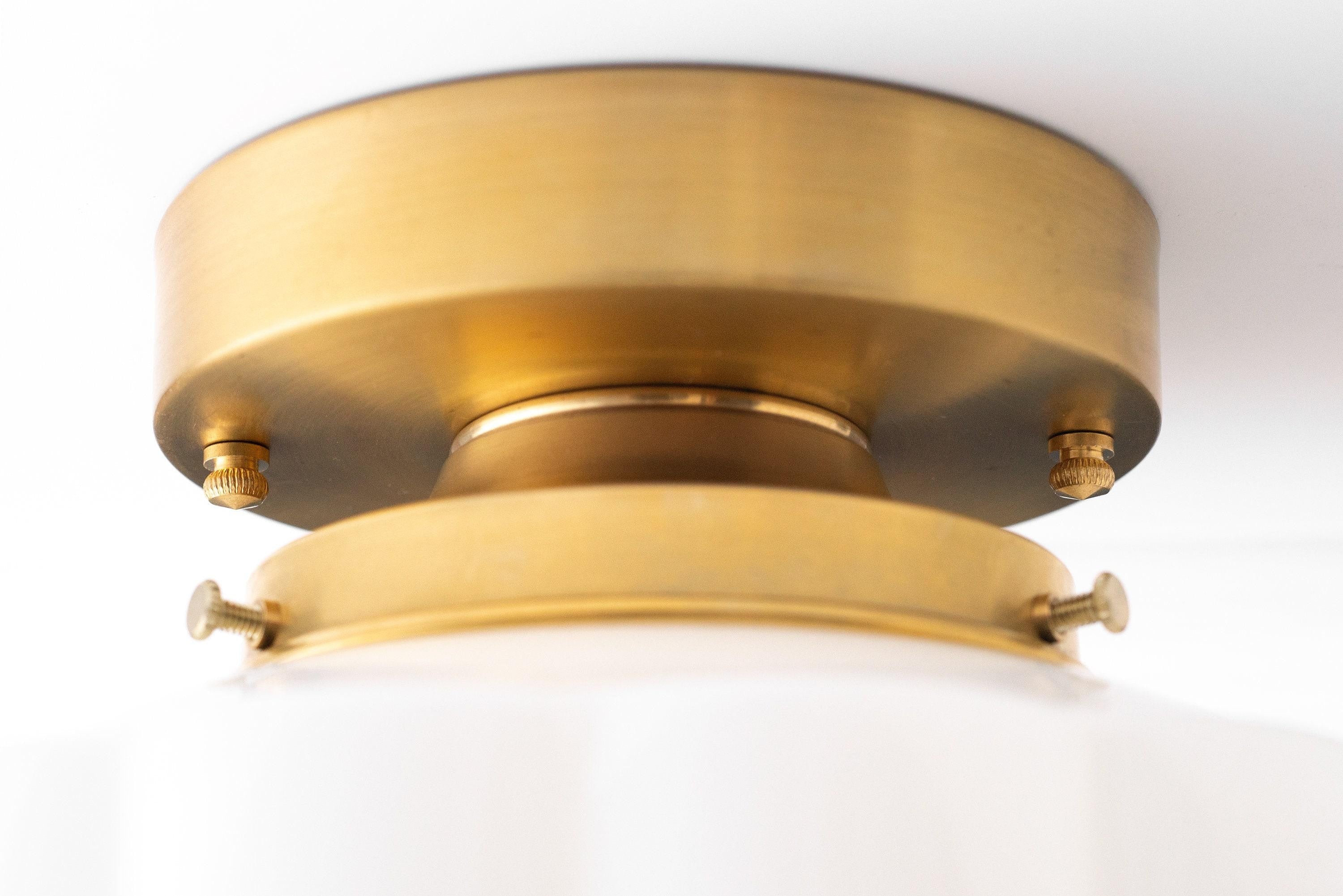 Geotower glazen plafondlamp van messing – Art Deco geribbelde bolvormige plafondlamp HL1726