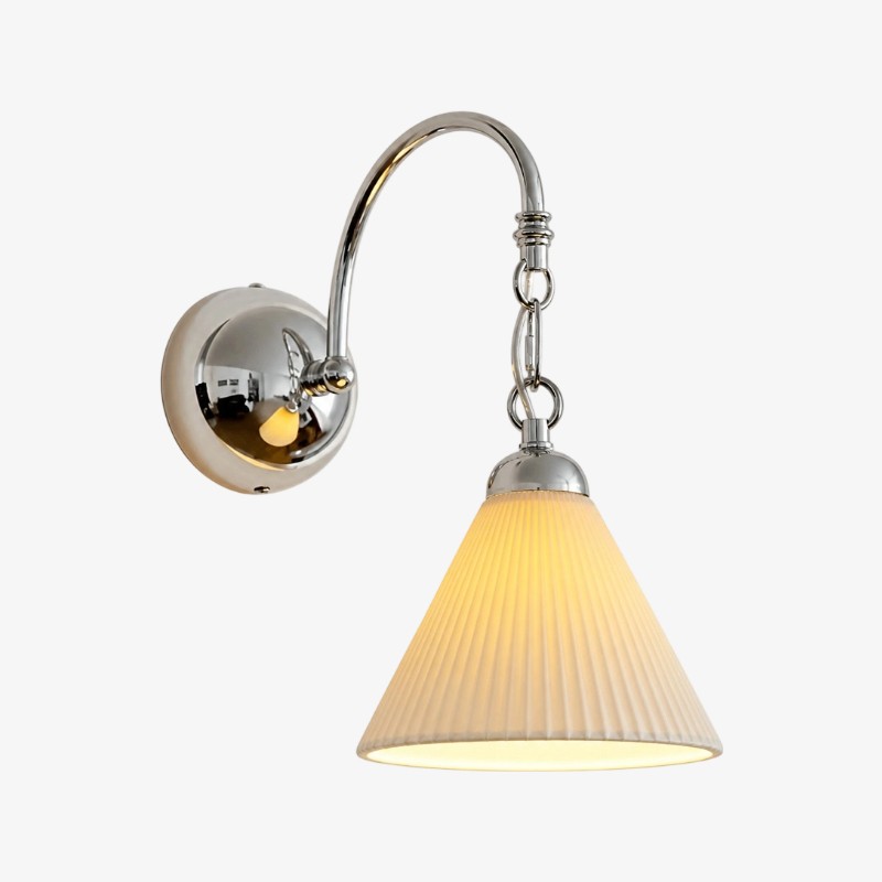 Cazelle Franse stijl wandlamp met bloemenmotief - Artistieke retro wandlamp voor sfeerverlichting HL3587