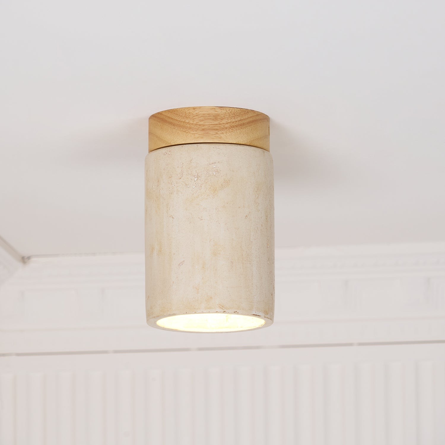 Marmeren Travertijn Kolom Plafondlamp HL901