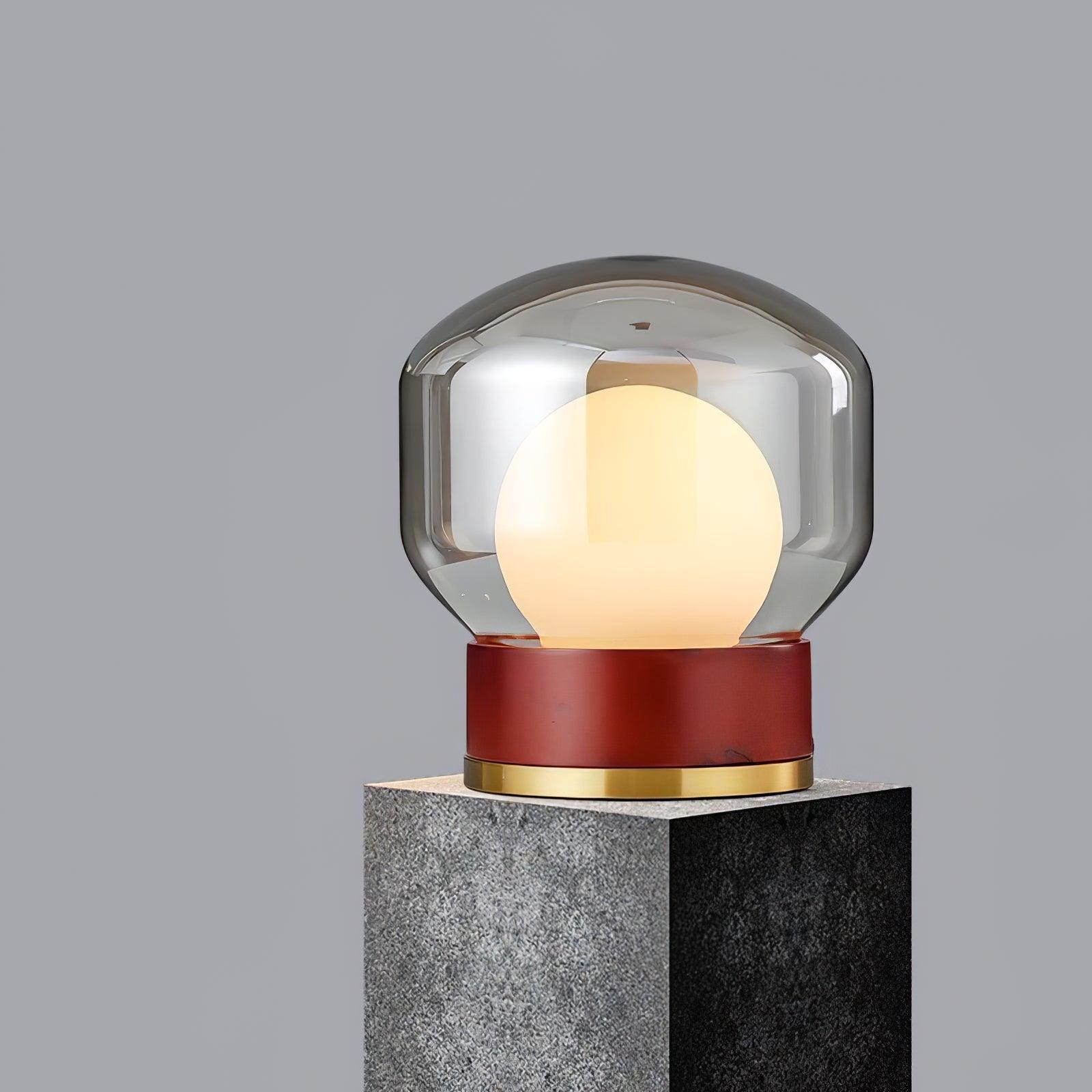 Eenvoudige creatieve houten bol tafellamp HL779