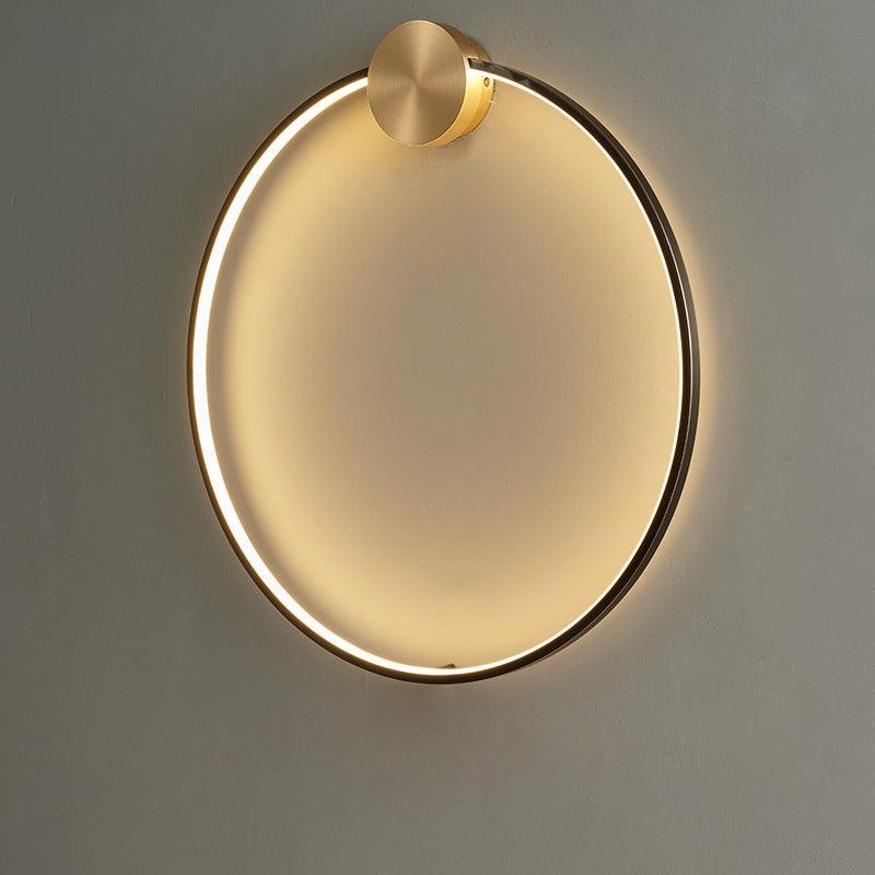 Minimalistische creatieve eenvoudige messing ronde LED-wandlamp HL776