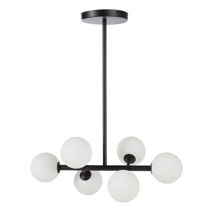 Moderne hanglamp met glazen bollen van metaal HL01