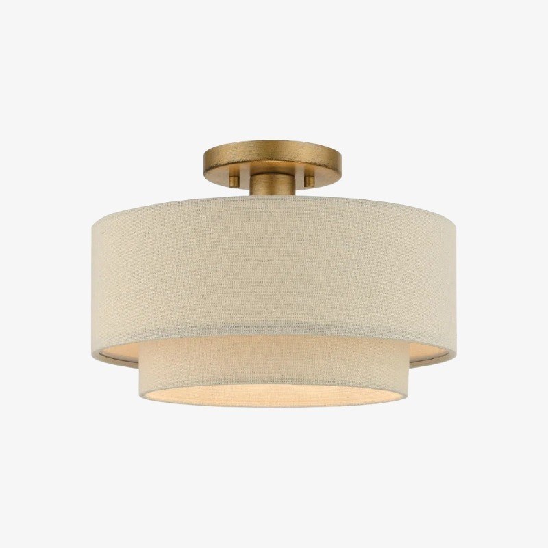 Lumeris elegante plafondlamp met linnenmix design en moderne stijl voor de woonkamer HL2548