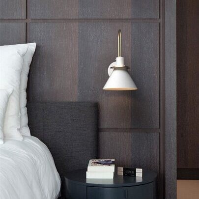 Scandinavische Macaron metalen wandlamp met trompet HL55