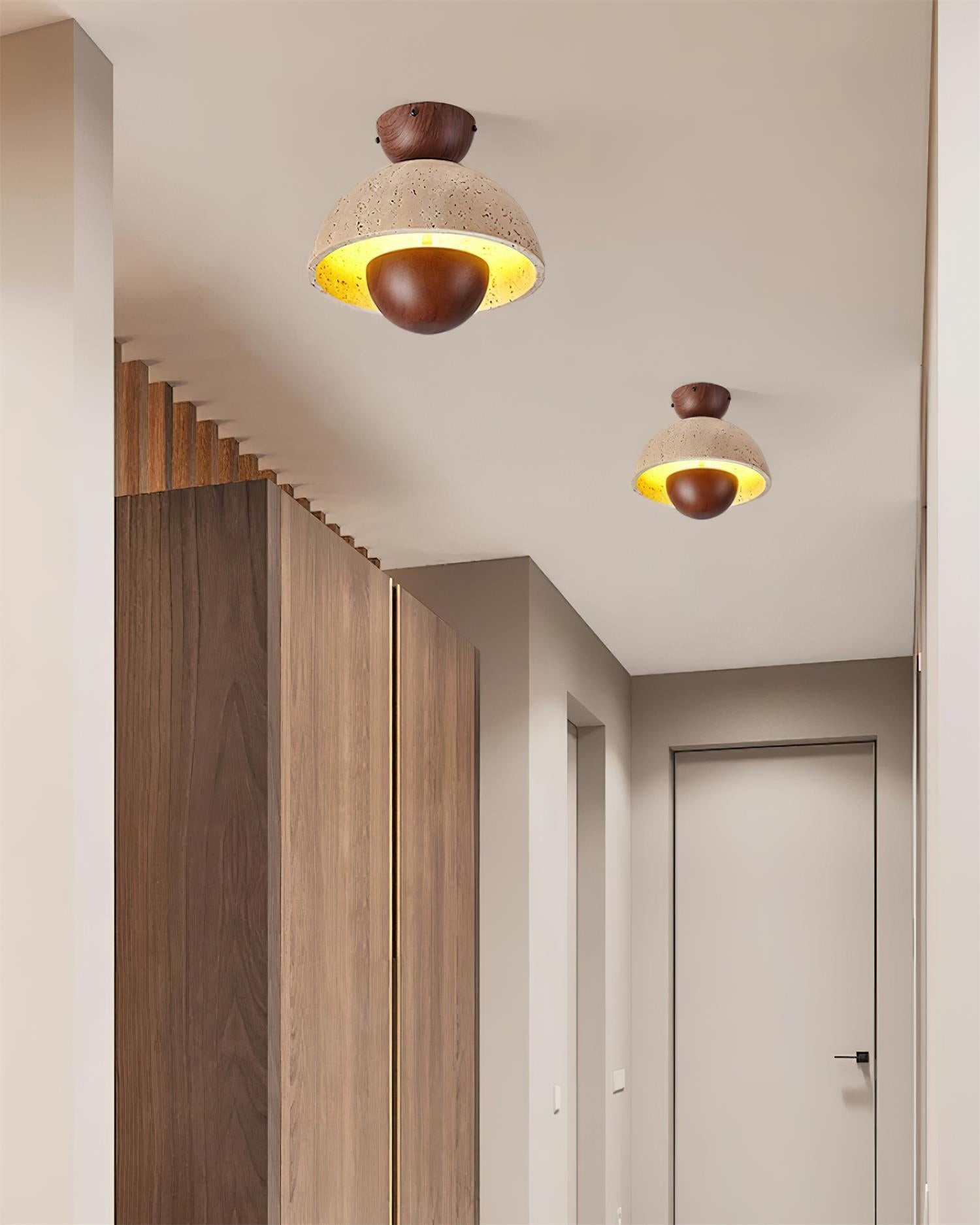 Japanse houten omgekeerde plafondlamp HL884
