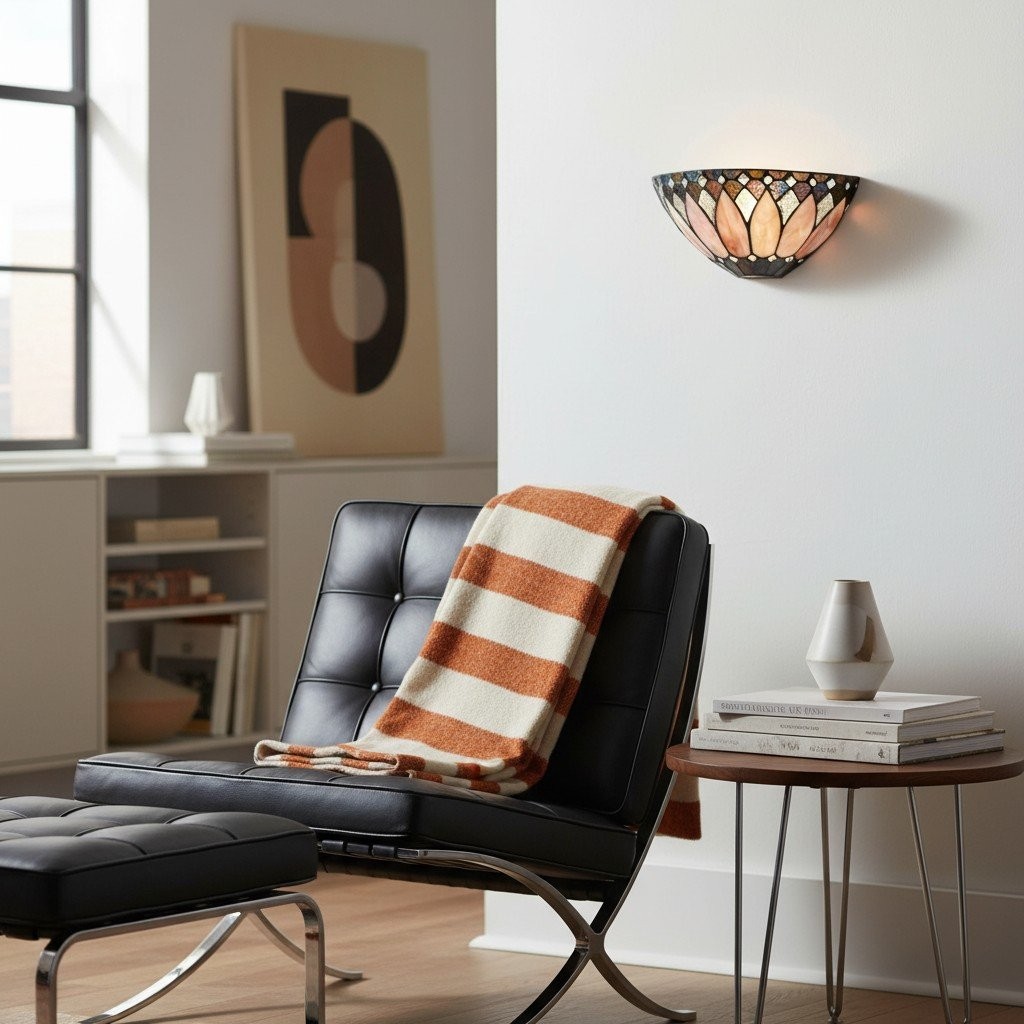 TF Brooklyn Elegante Wandlamp - Art Deco Glazen Wandlamp voor Woonkamer of Hal HL2007