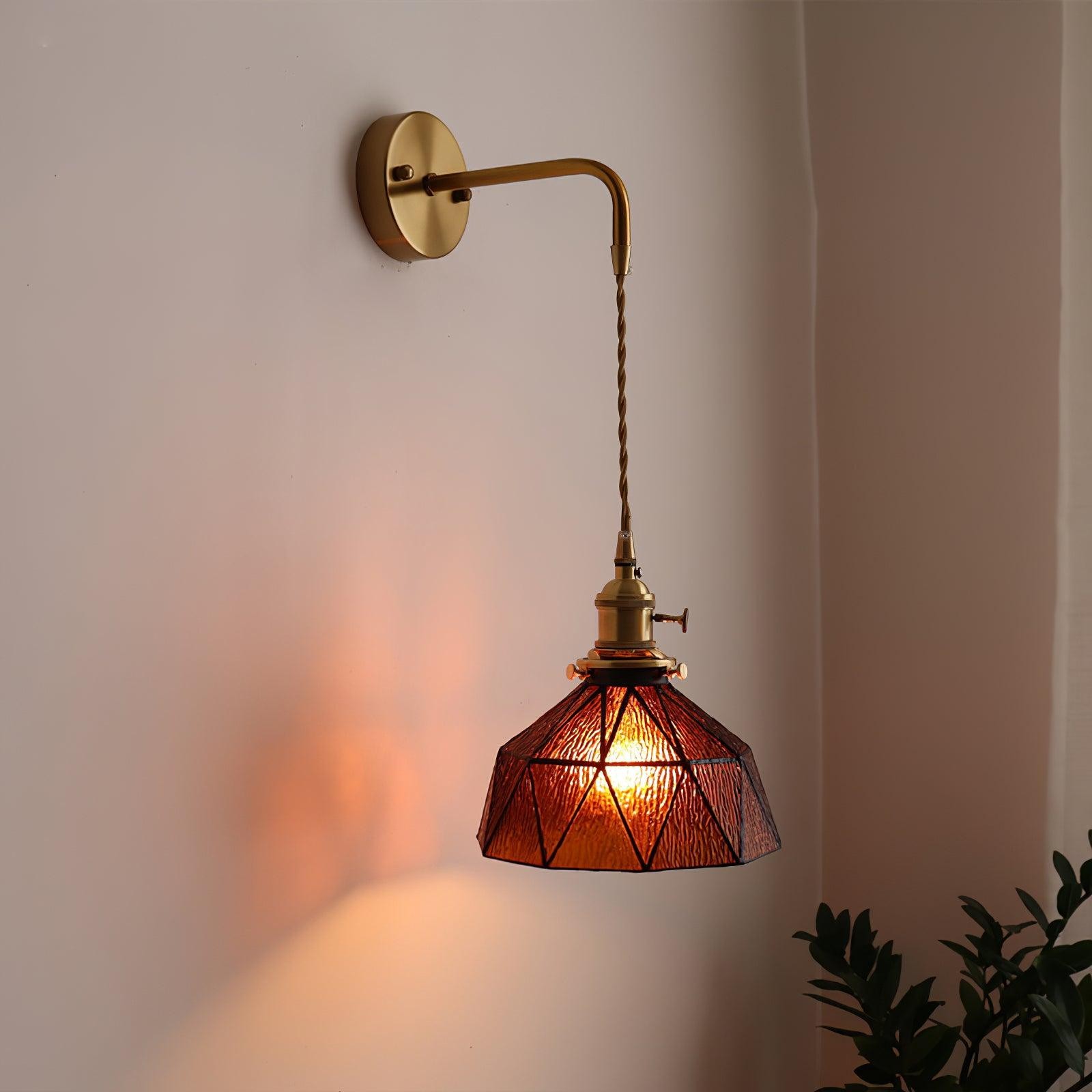 Retro pastorale glazen wandlamp HL781