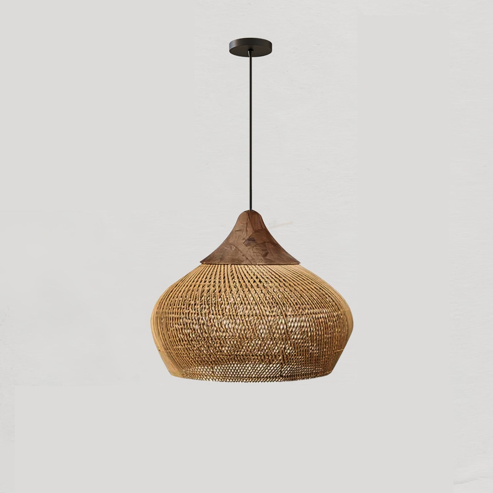 Harp gevlochten rotan hanglamp HL1402