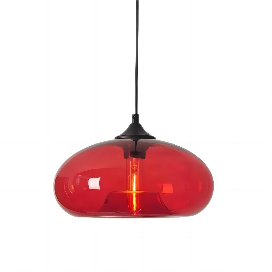 Scandinavische Macaron transparant glas kunst hanglamp HL109