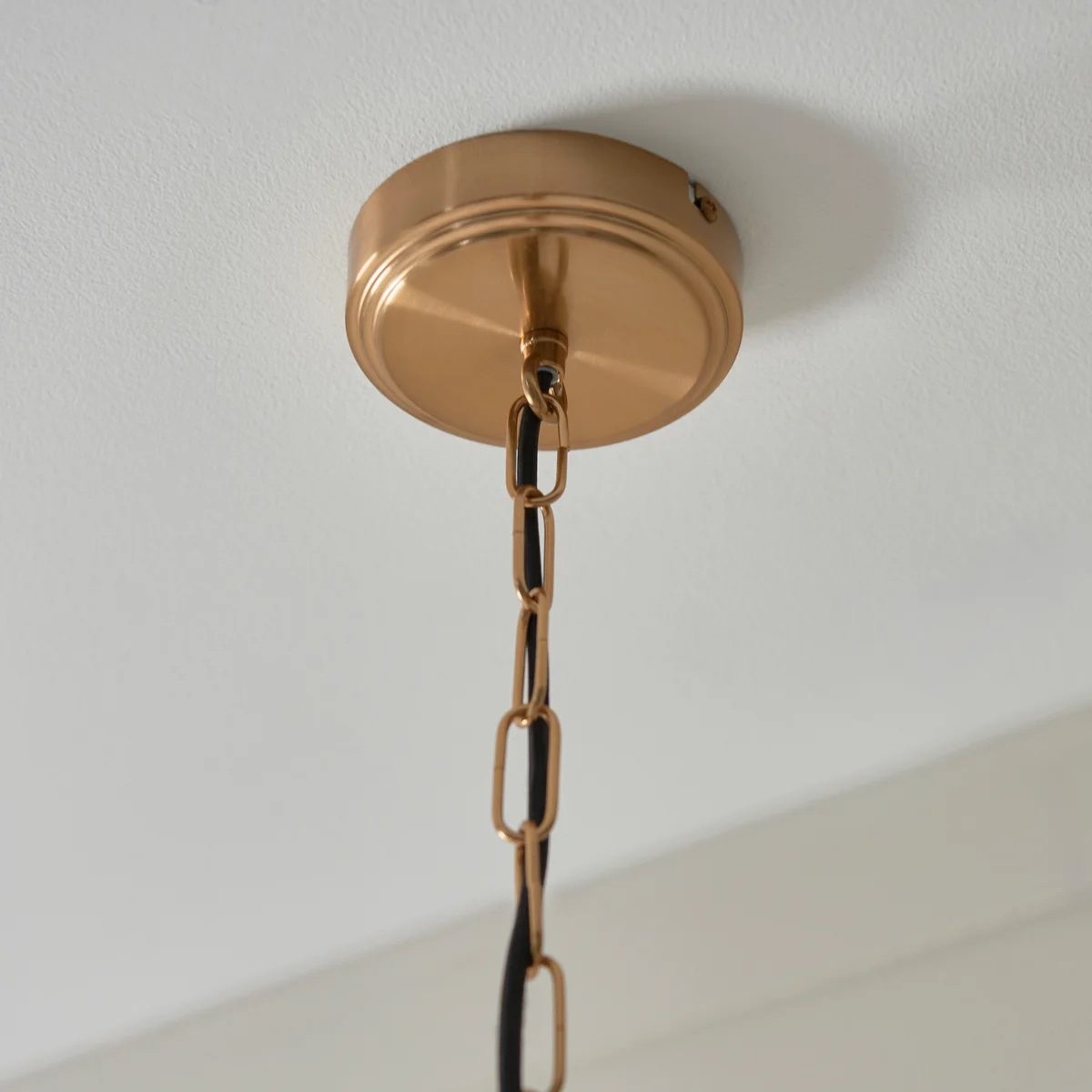 Brazara Hanglamp met Glazen Koepel - Klassiek ontwerp met Metalen Rand voor Keuken en Eetkamer HL2110