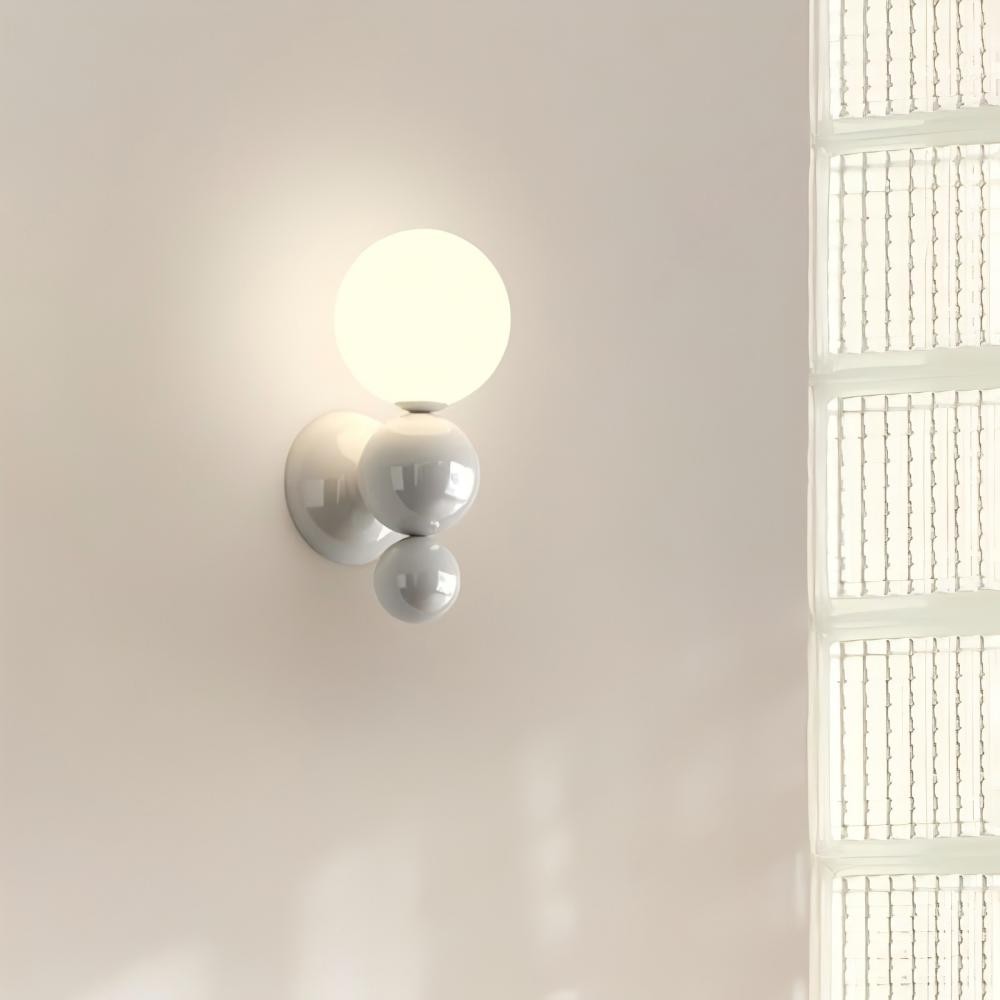 Kleurrijke Crèmekleurige Bolvormige Wandlamp HL321