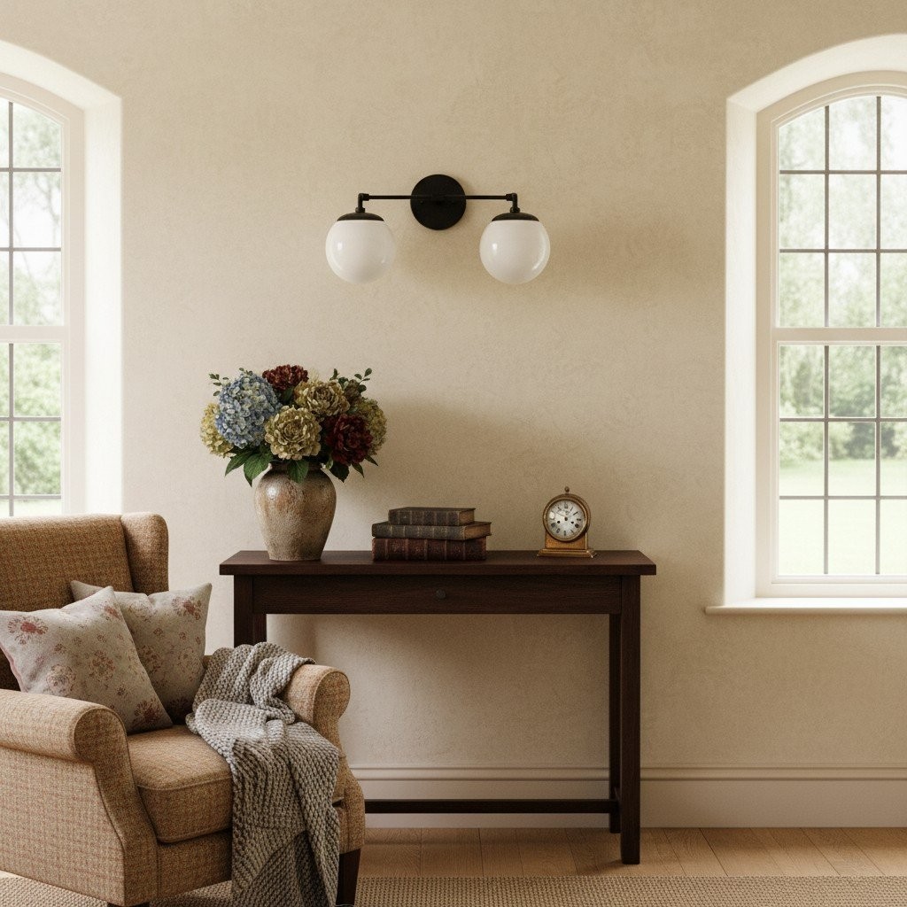 Glorica Glazen Wandlamp - Moderne Vintage Badkamerlamp HL1738
