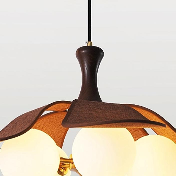 Orrise Serie Sculpturale Bolvormige Hanglamp - Hanglamp van Metaal en Glas HL2314
