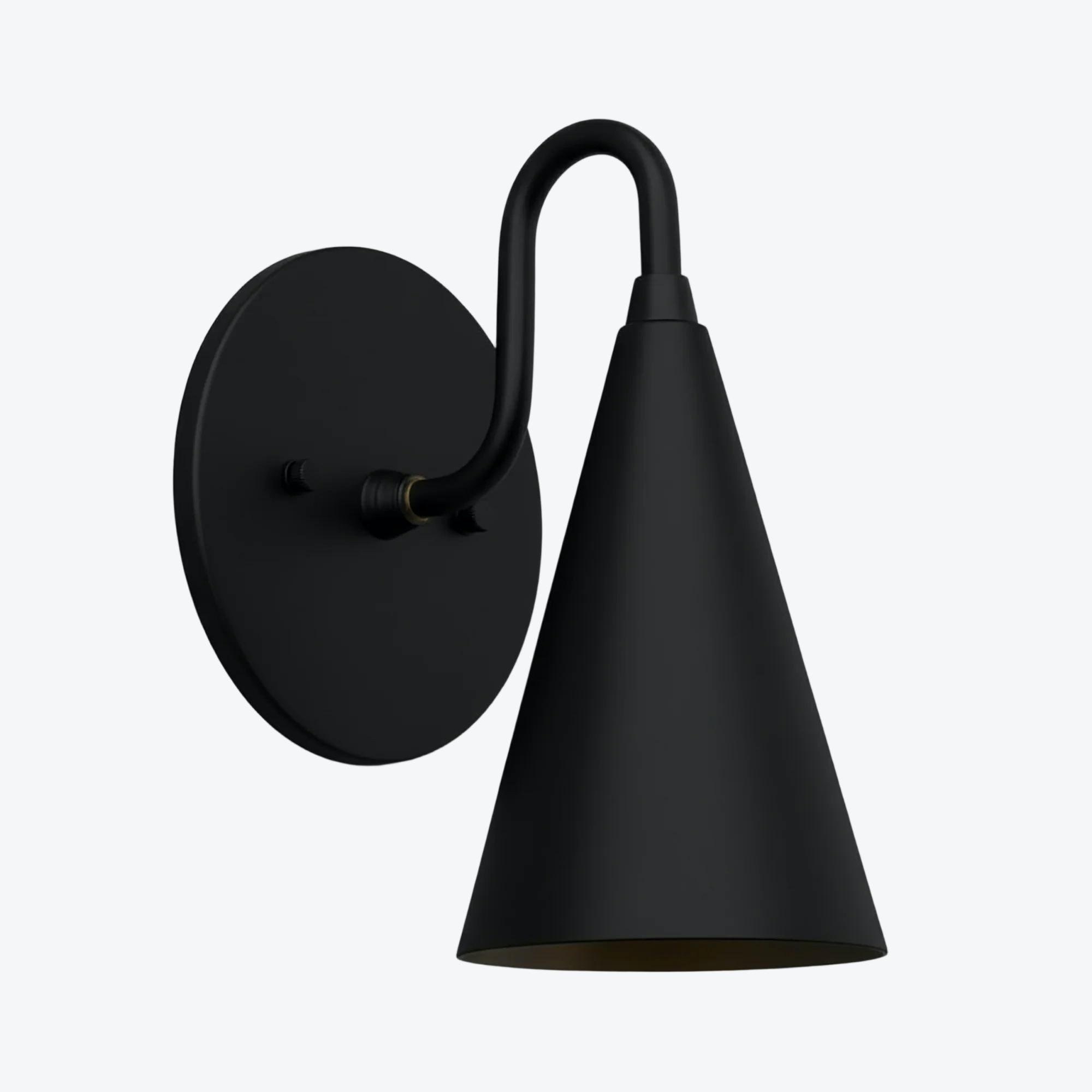 Curva metalen kegelvormige wandlamp - Vintage messing wandlamp voor hal of trappenhuis HL1967