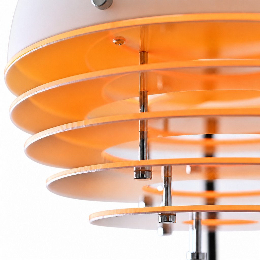Afterglow Sunset gebogen vloerlamp - Vintage glazen kap voor slaapkamer HL3571