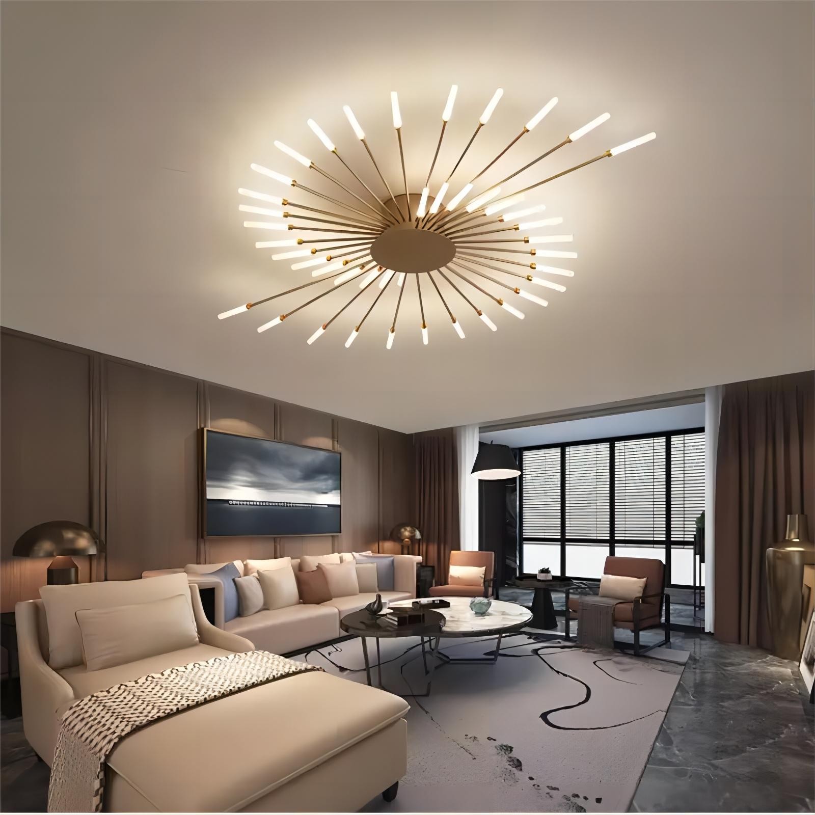 Moderne Spoetnik vuurwerk LED vertakkingsplafondlamp HL108