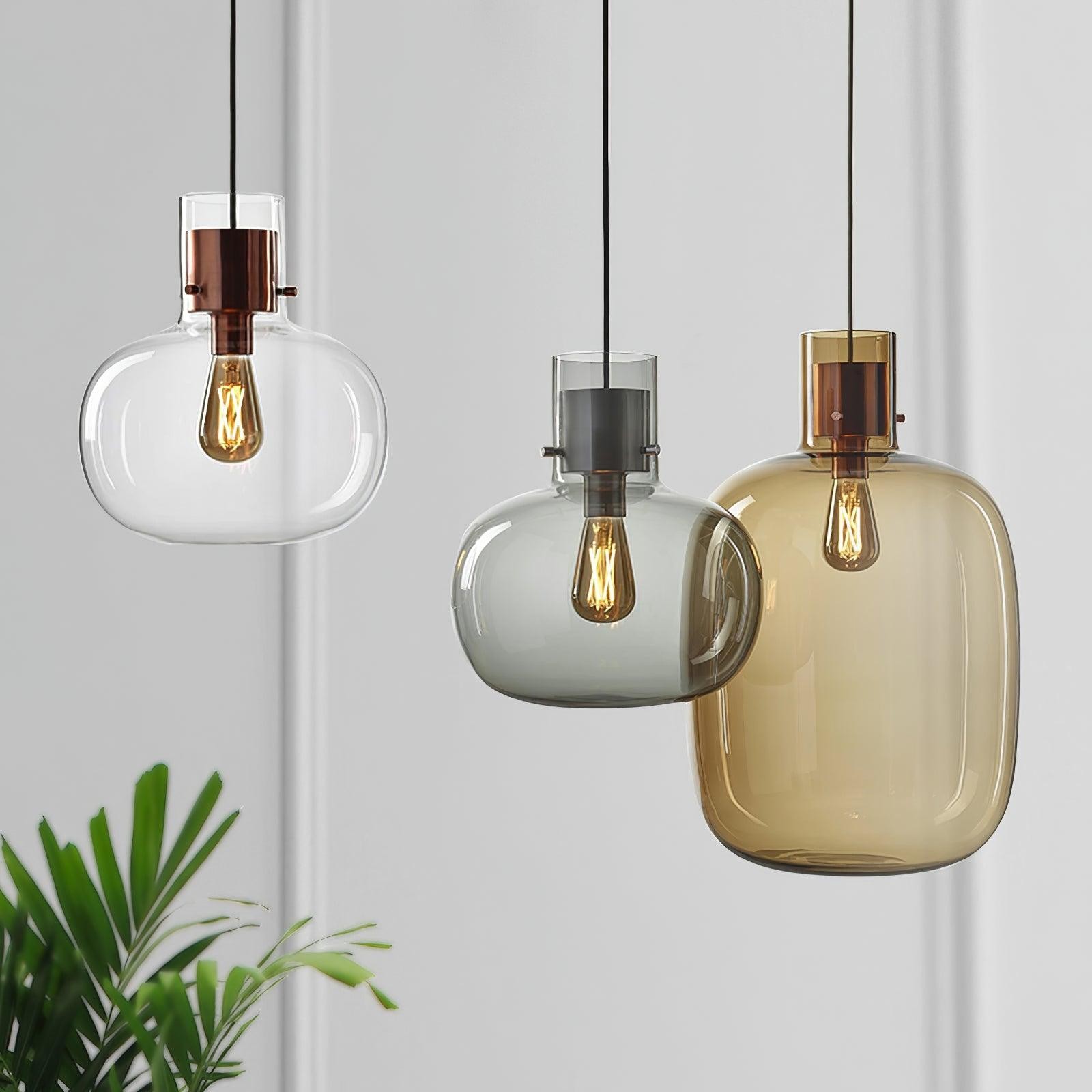 Nordic Minimalistische Luxe Persoonlijkheid Glazen Hanglamp HL406