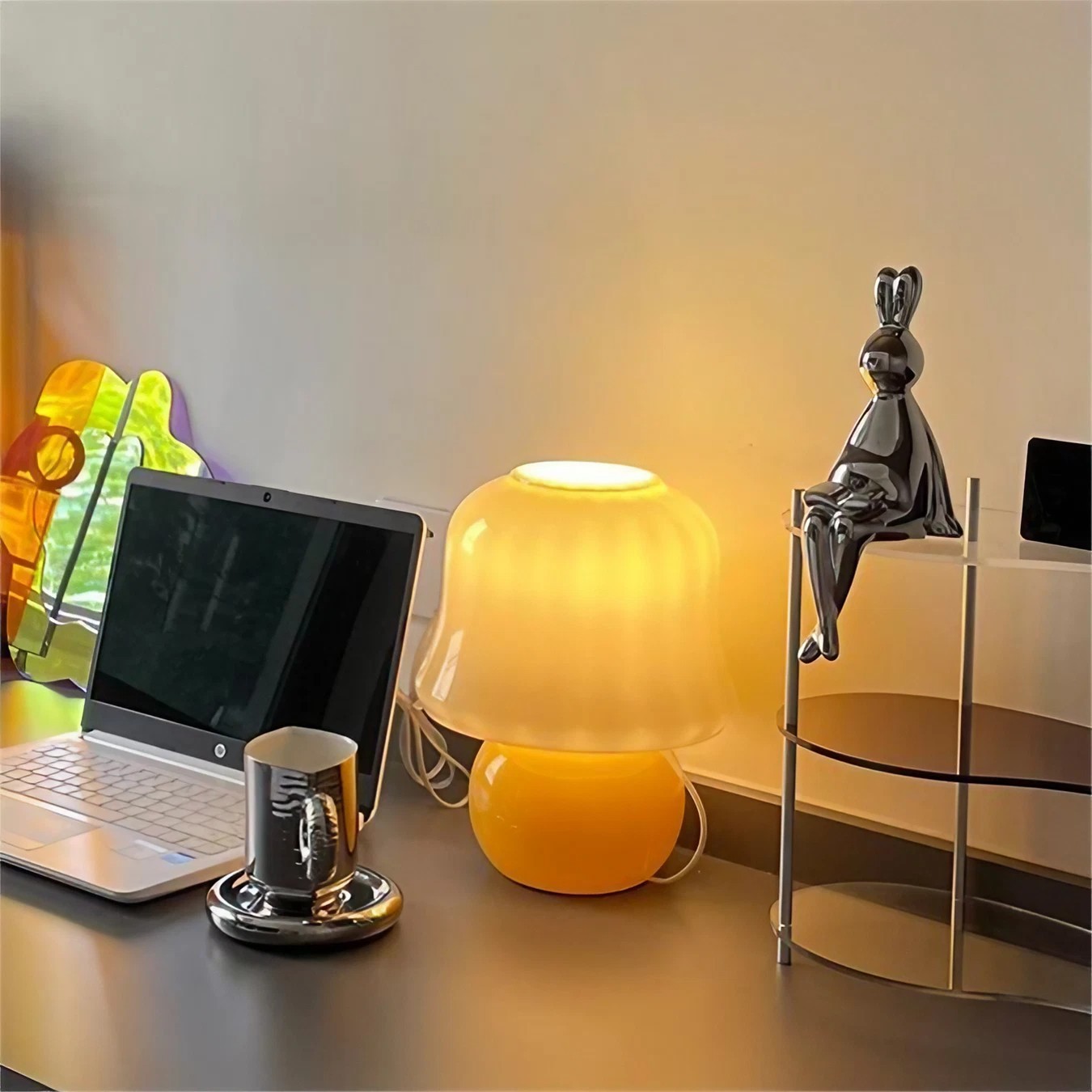 Vintage Mushroom LED Glazen Tafellamp HL11