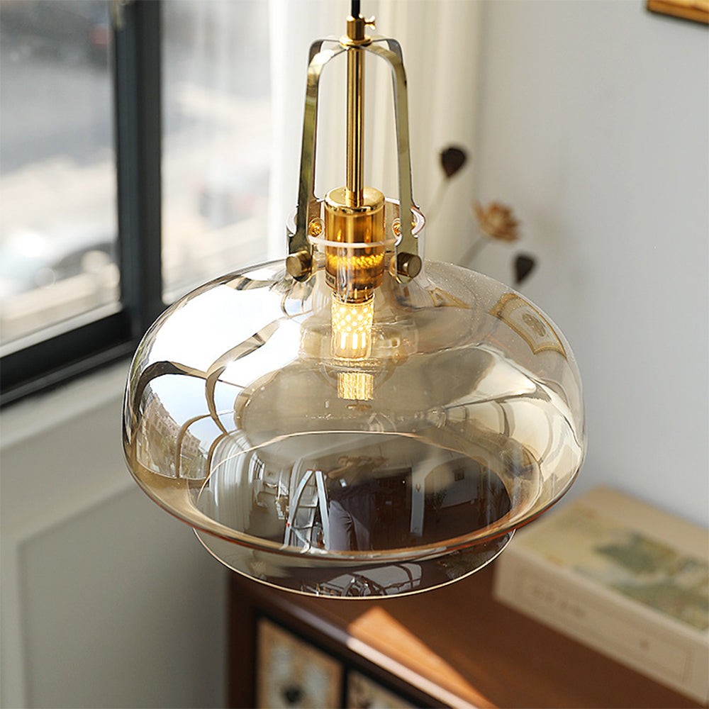 Moderne, uniek gevormde glazen hanglamp voor een aquarium HL1401