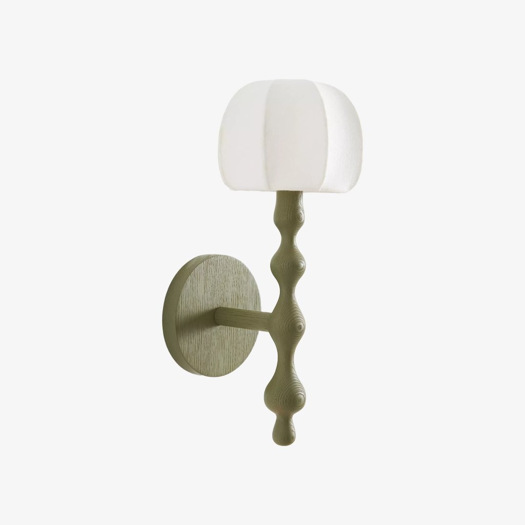 Savara moderne wandlamp met gebogen voet - zachte, diffuus verlichte stoffen kap voor hallen en woonkamers HL1902