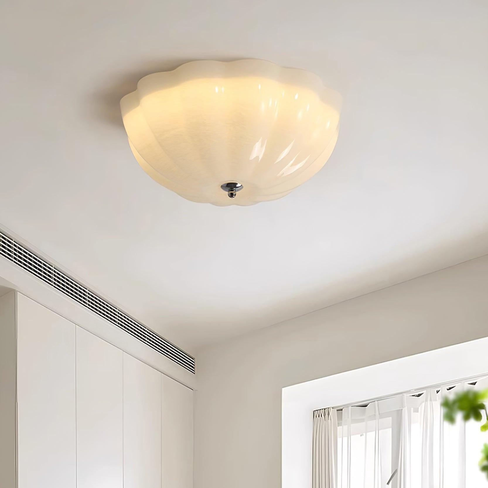 Geleivormige glazen plafondlamp HL556