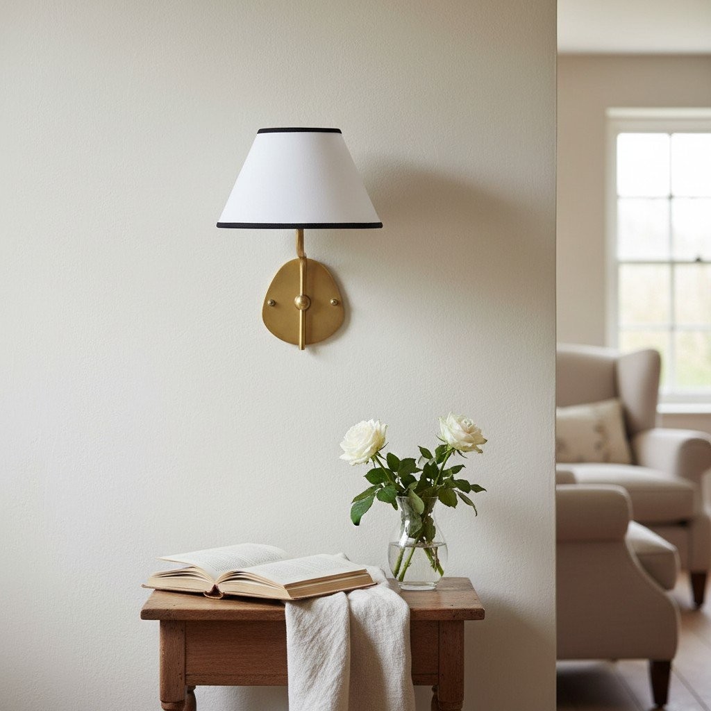 Kulo stoffen wandlamp – moderne wandlamp met dubbele arm van linnen voor de woonkamer HL1785