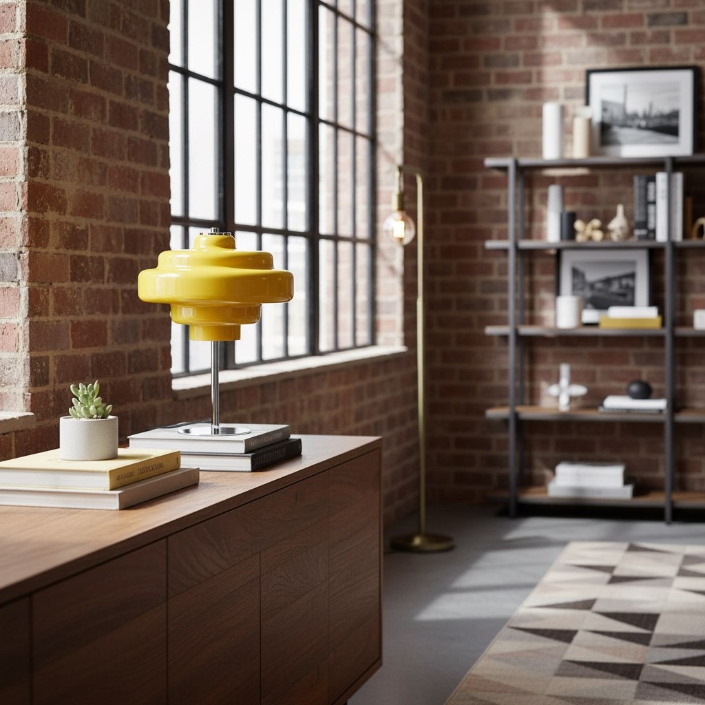 Koloro Meerlaagse Bauhaus Glazen Tafellamp - Kleurrijk Nachtlampje voor de Slaapkamer HL1333