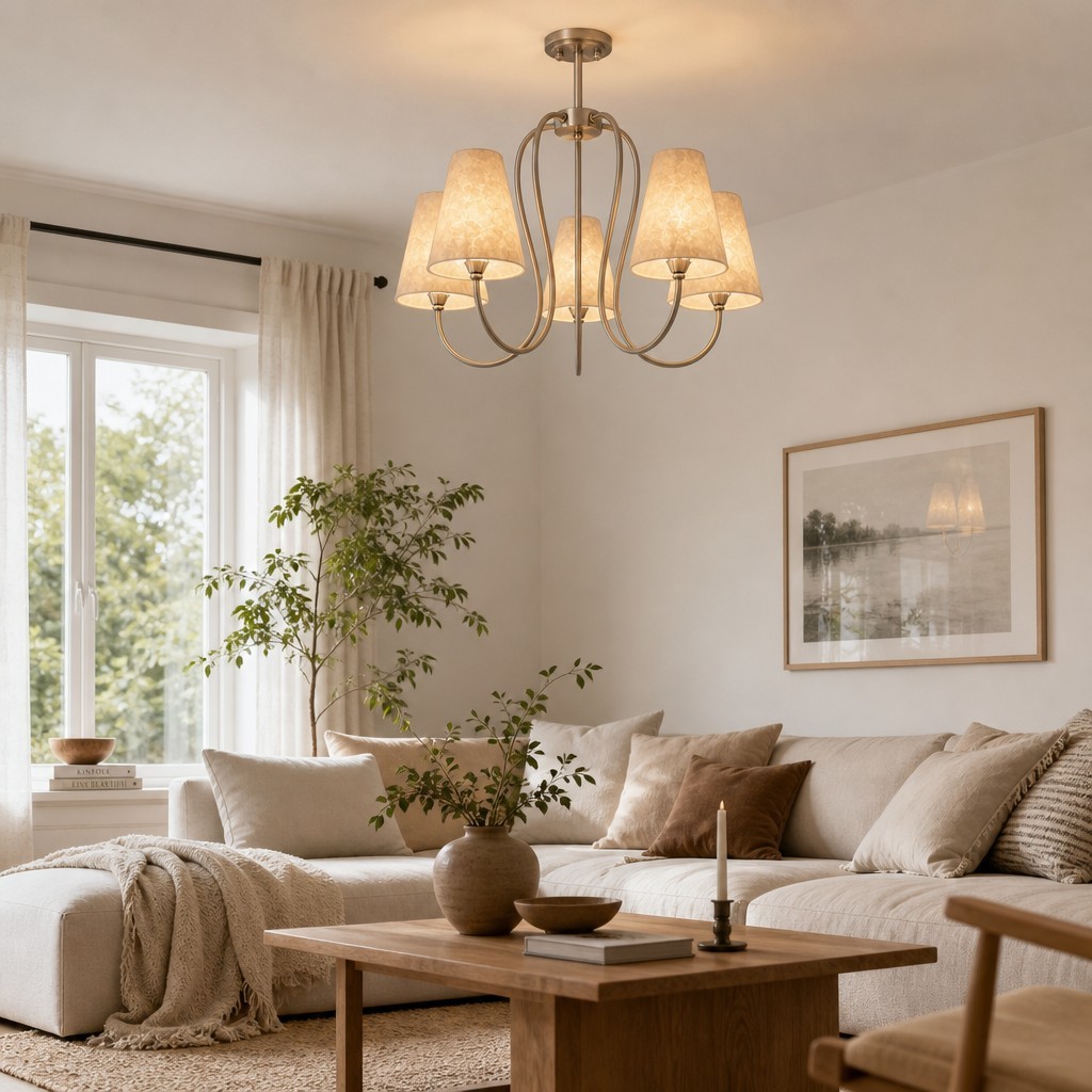 Micahell Moderne Schelp Hanglamp - Sculpturale Kroonluchter met Meerdere Lampen voor de Woonkamer HL3532