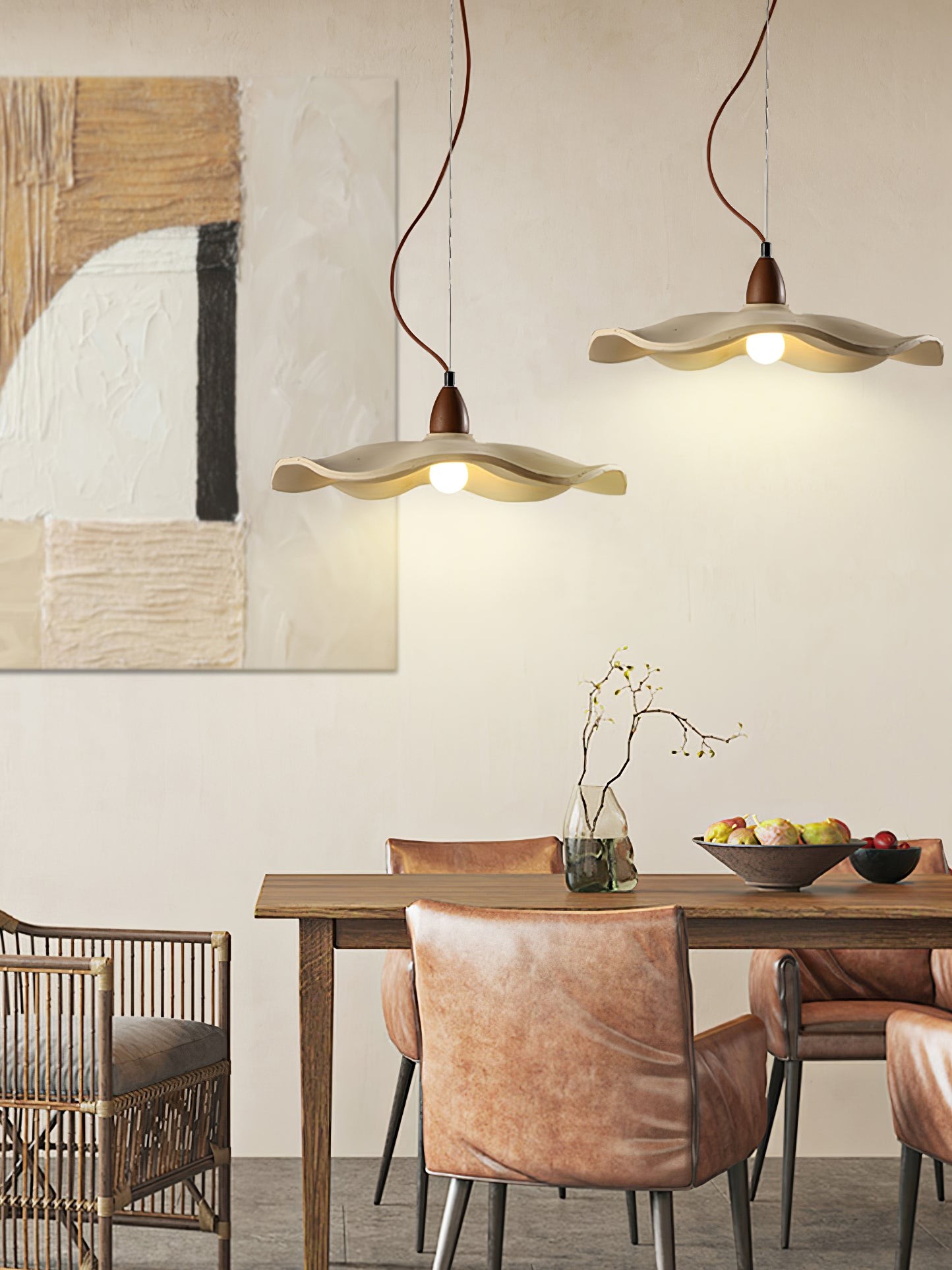 Japanse Wabi-Sabi Stijl Cement Wave Hanglamp HL502