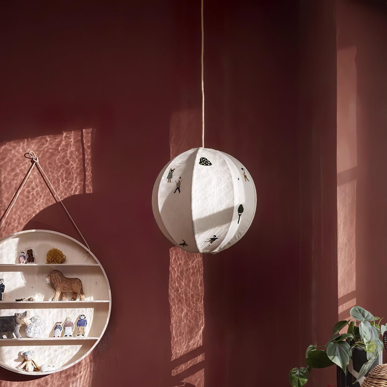 Park geborduurde textiel hanglamp HL634
