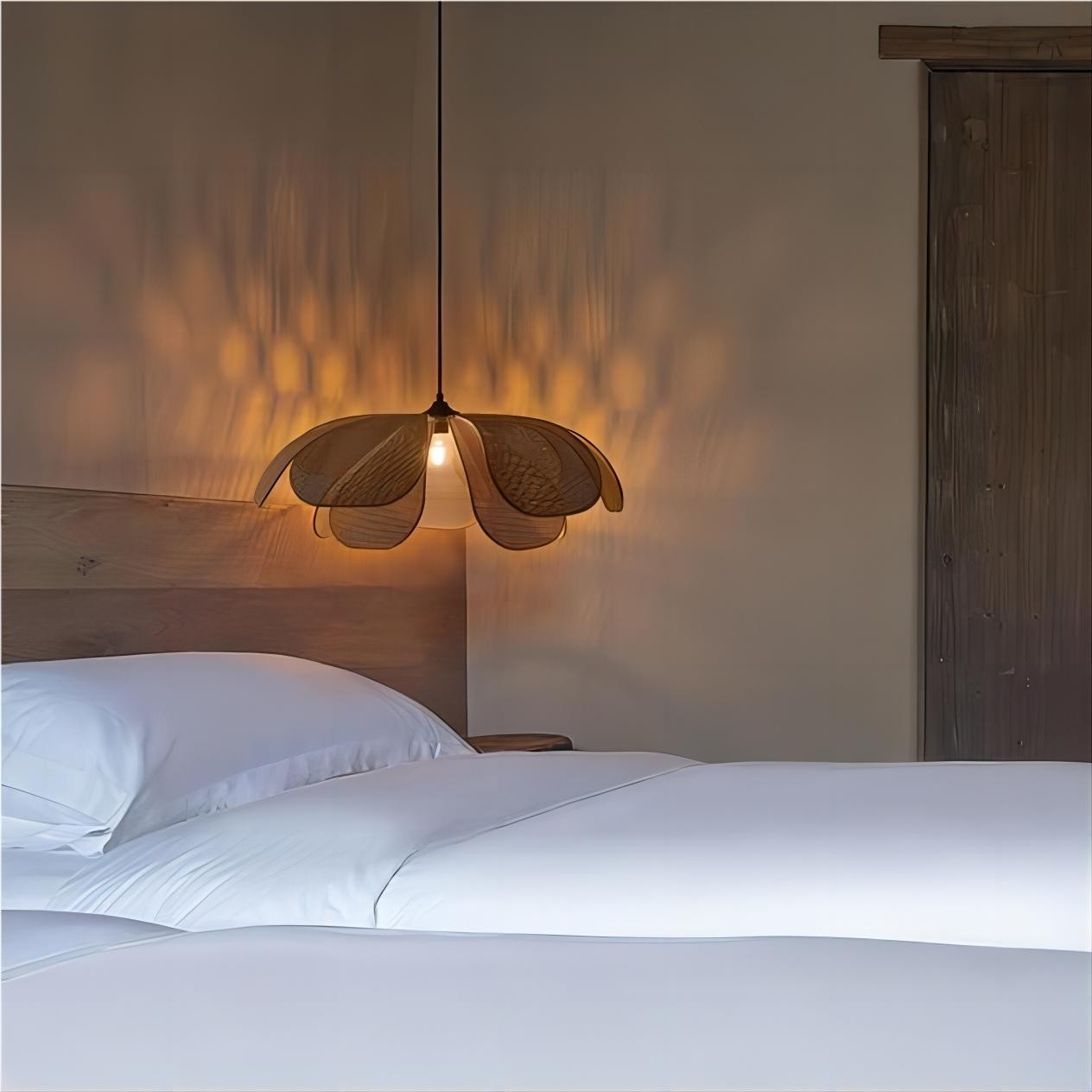 Rustieke rotan bloemblaadje design kroonluchter HL126
