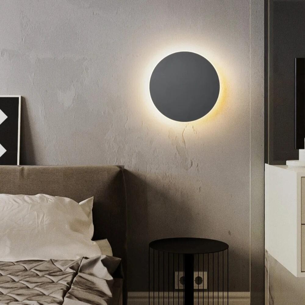 Moderne Scandinavische ronde aluminium minimalistische LED-wandlamp HL3320