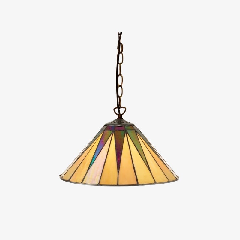 TF Dark Star Tiffany hanglamp - Plafondlamp met geometrisch glasdesign voor woonkamers HL2062